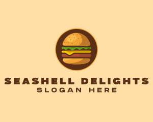 Cheeseburger Hamburger Burger Food logo design