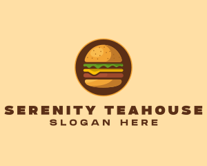 Cheeseburger Hamburger Burger Food logo design