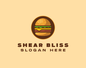 Cheeseburger Hamburger Burger Food logo design