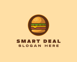 Cheeseburger Hamburger Burger Food logo design