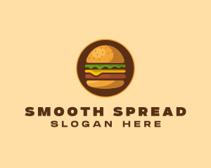 Cheeseburger Hamburger Burger Food logo design