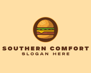 Cheeseburger Hamburger Burger Food logo design