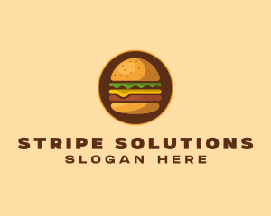 Cheeseburger Hamburger Burger Food logo design