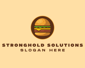 Cheeseburger Hamburger Burger Food logo design