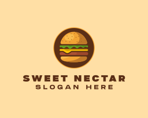 Cheeseburger Hamburger Burger Food logo design