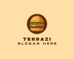 Cheeseburger Hamburger Burger Food logo design