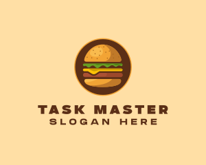 Cheeseburger Hamburger Burger Food logo design