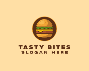 Cheeseburger Hamburger Burger Food logo design