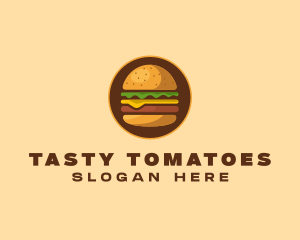 Cheeseburger Hamburger Burger Food logo design