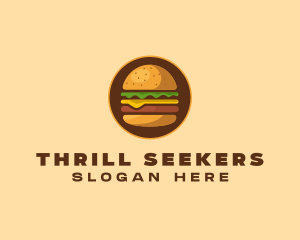 Cheeseburger Hamburger Burger Food logo design