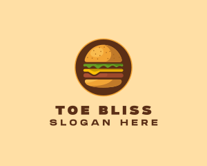 Cheeseburger Hamburger Burger Food logo design