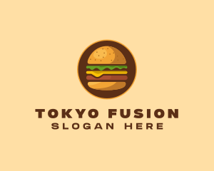 Cheeseburger Hamburger Burger Food logo design