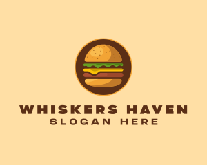 Cheeseburger Hamburger Burger Food logo design