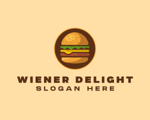 Cheeseburger Hamburger Burger Food logo design