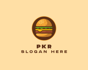 Cheeseburger Hamburger Burger Food logo design