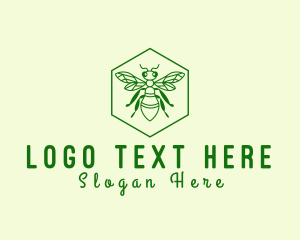 Honey - Bee Hexagon Apiary logo design