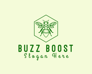 Buzz - Bee Hexagon Apiary logo design