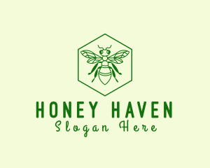 Bee Hexagon Apiary logo design