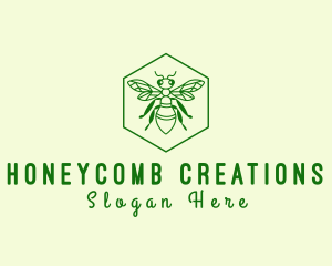 Beeswax - Bee Hexagon Apiary logo design