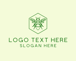 Polygonal - Bee Hexagon Apiary logo design