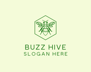 Bee Hexagon Apiary logo design