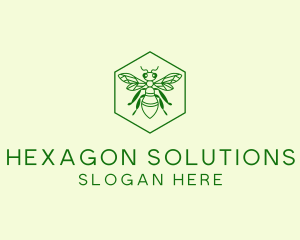 Bee Hexagon Apiary logo design