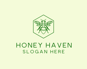 Bee Hexagon Apiary logo design