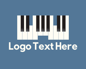 Piano Tutor - Piano Keys Castle logo design