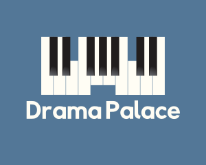 Piano Keys Castle logo design