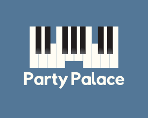 Piano Keys Castle logo design