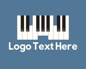 Instrument - Piano Keys Castle logo design
