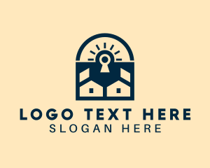 Home Security Keyhole logo design