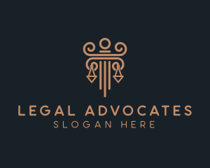 Law Scale Pillar logo design