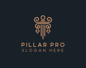 Law Scale Pillar logo design