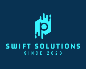 Swift - Cyber Application Letter P logo design