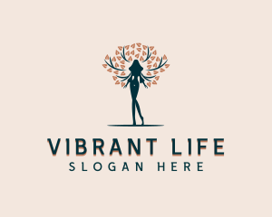 Woman Spa Tree logo design