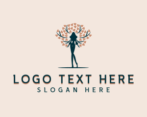 Therapy - Woman Spa Tree logo design