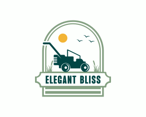 Landscaping Lawn Mower Logo