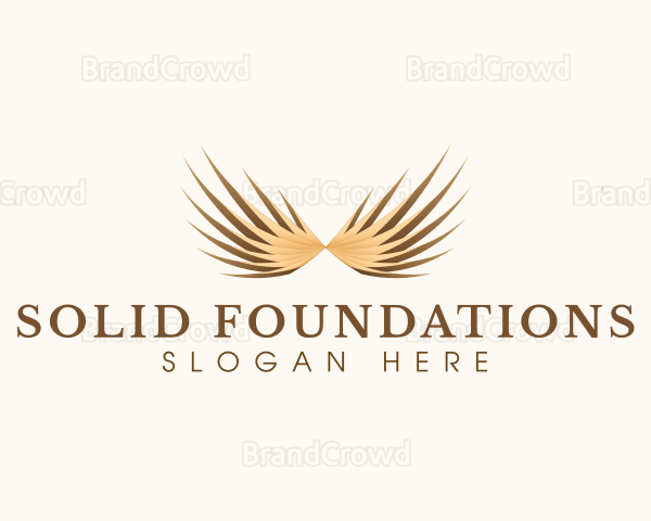 Elegant Golden Wings Logo