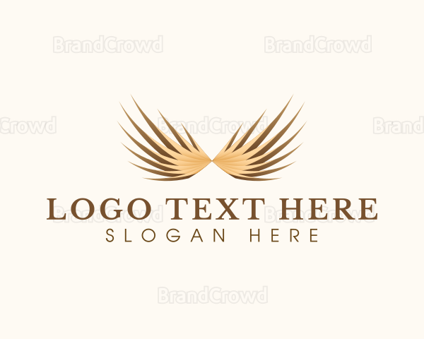 Elegant Golden Wings Logo
