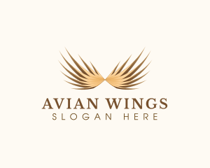 Elegant Golden Wings logo design