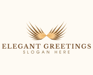 Elegant Golden Wings logo design