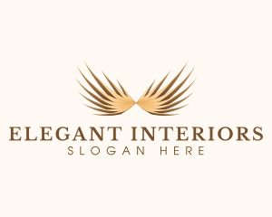 Elegant Golden Wings logo design