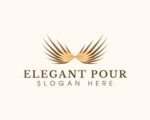 Elegant Golden Wings logo design