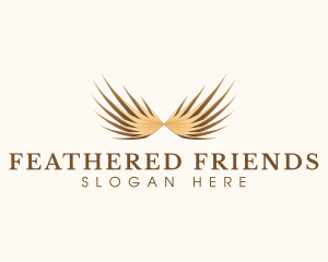 Elegant Golden Wings logo design