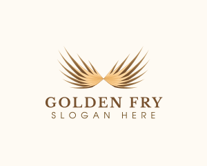 Elegant Golden Wings logo design