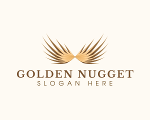 Elegant Golden Wings logo design