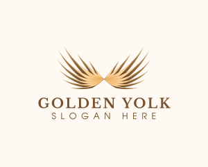 Elegant Golden Wings logo design