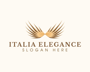 Elegant Golden Wings logo design