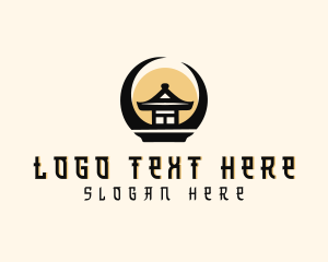 Mausoleum - Asian Pagoda Temple logo design